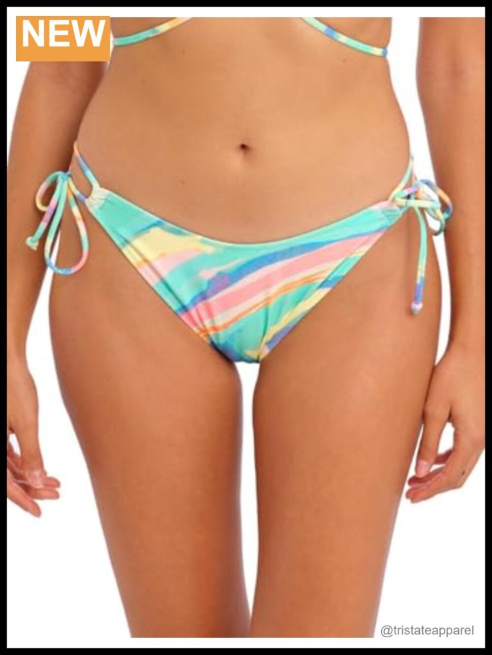 Freya Summer Reef High Leg Bikini Bottom Animal Print High Rise Scoop Leg